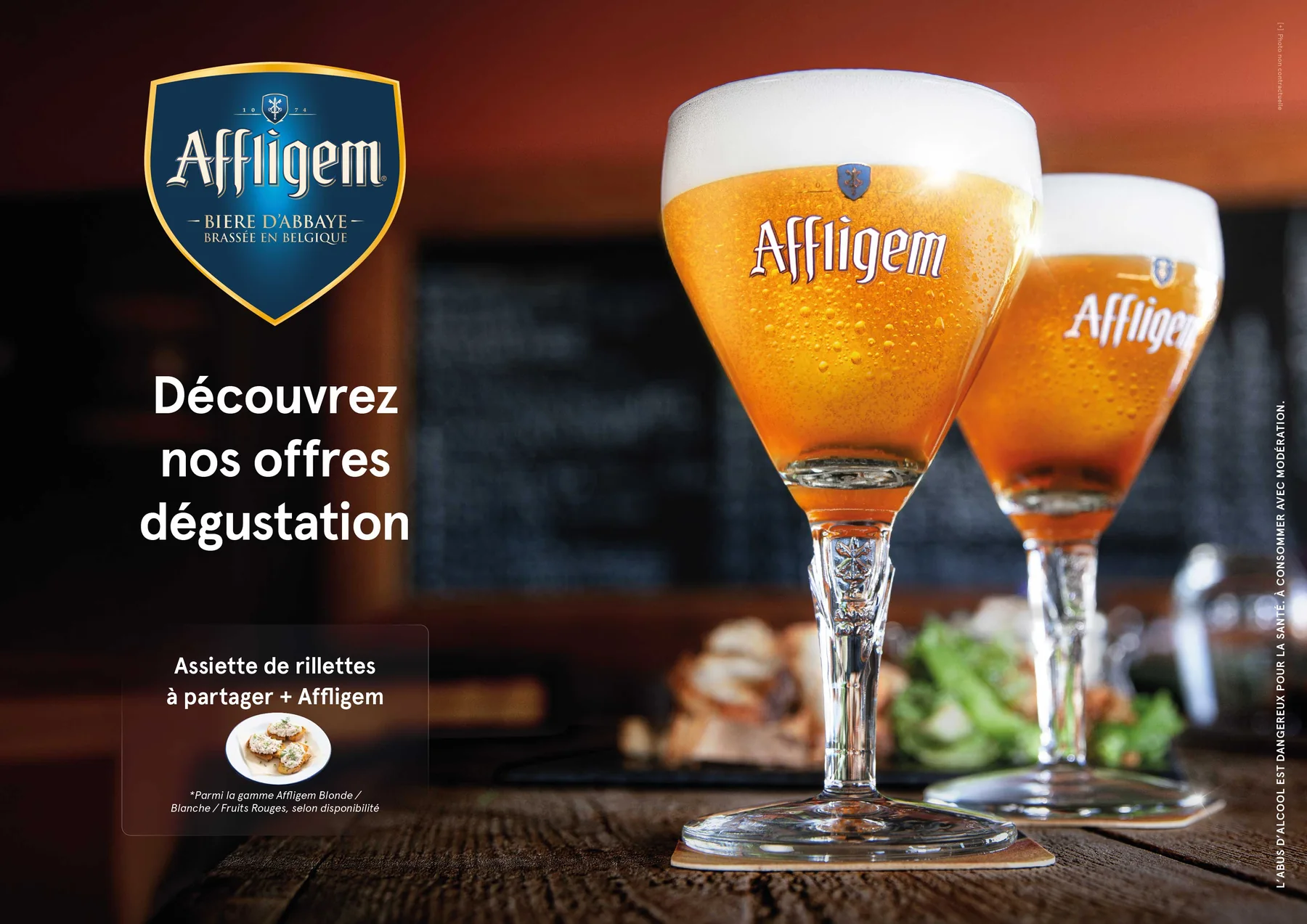 Campagne Affligem, offre dégustation rillettes