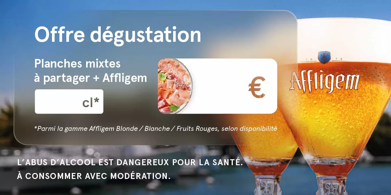 Encart Affligem pour l'offre planches mixtes