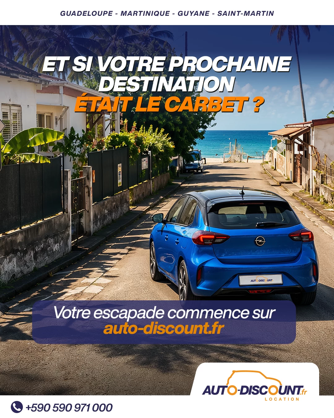 Publication Auto Discount consacrée au Carbet en Martinique