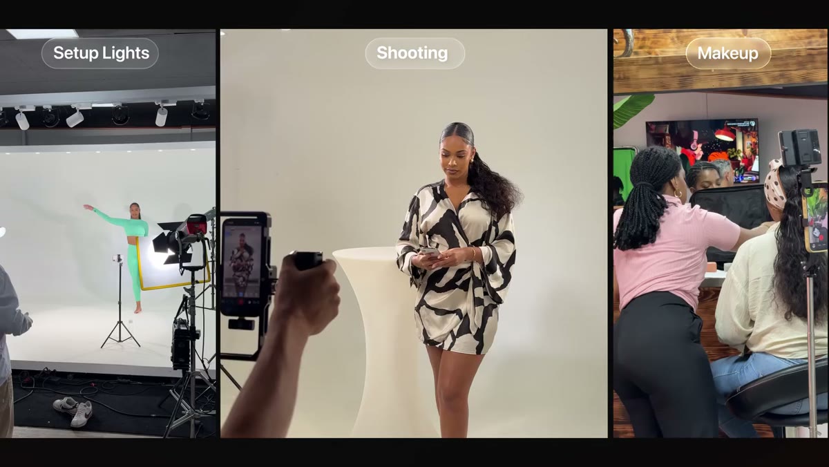 Installation lumière, tournage et maquillage de la campagne Digilife